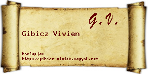 Gibicz Vivien névjegykártya